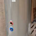 Buffervat RVS 270L met tapspiraal – GEBRUIKT, RVS